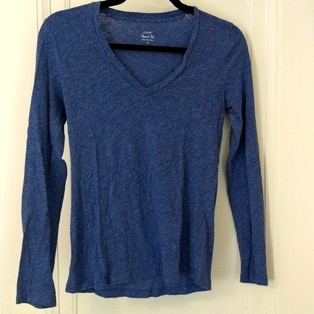 J Crew long sleeve v neck tissue tee